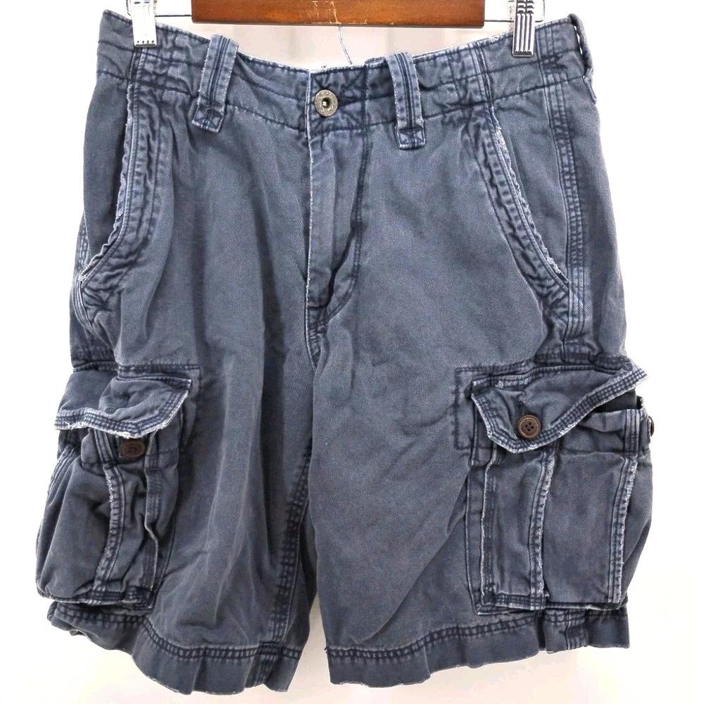 American Eagle Cargo Shorts Mens Size 30 Navy Blue Classic Length 2010 Y2K 11in